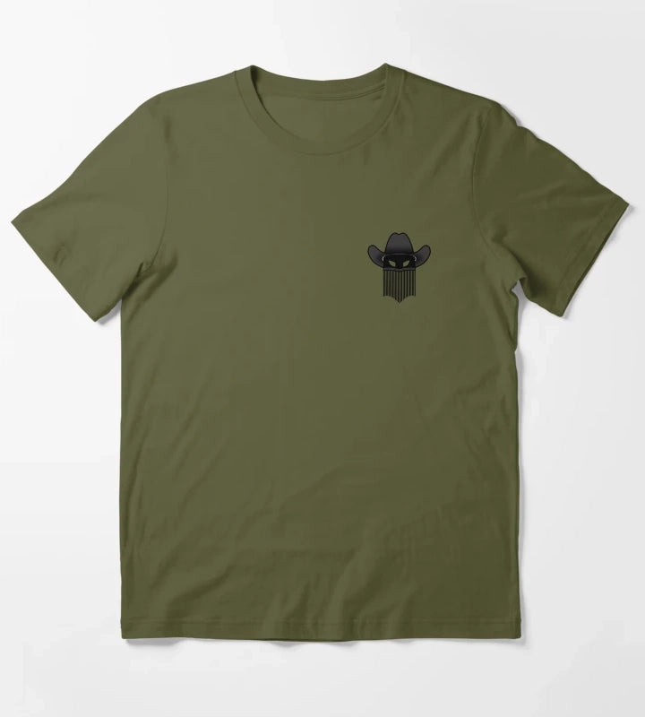 Outlaw Cowboy Logo T-Shirt Olive Green