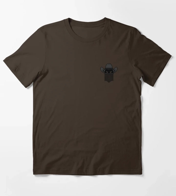 Outlaw Cowboy Logo T-Shirt Brown
