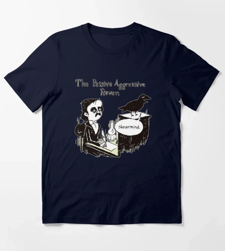 PASSIVE AGGRESSIVE RAVEN T-Shirt Navy