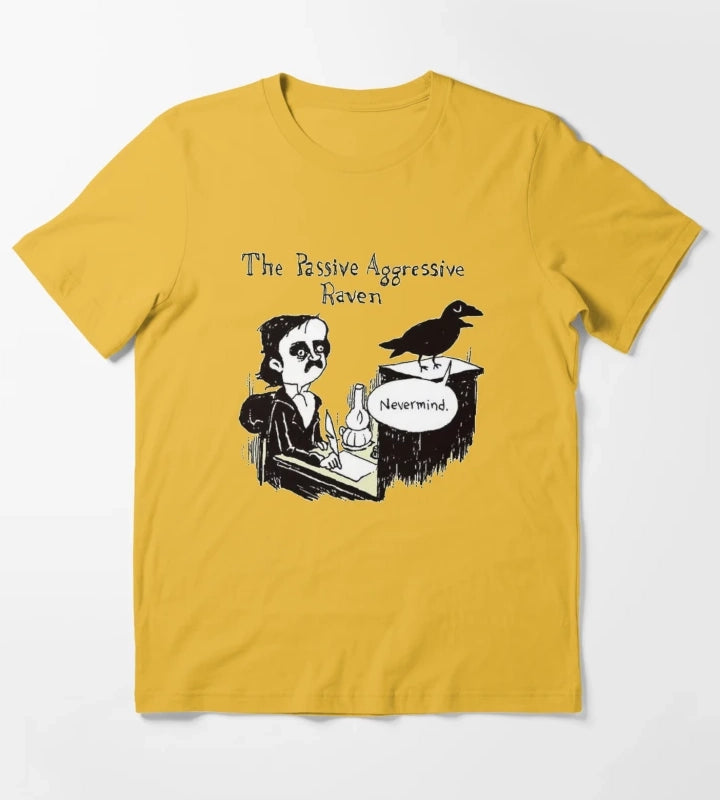 PASSIVE AGGRESSIVE RAVEN T-Shirt Yellow