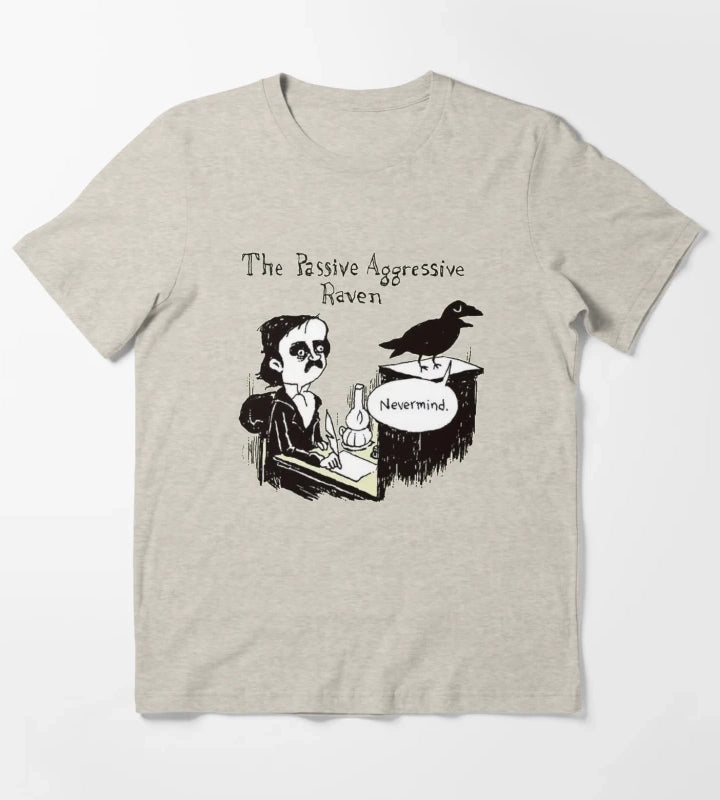 PASSIVE AGGRESSIVE RAVEN T-Shirt Cream