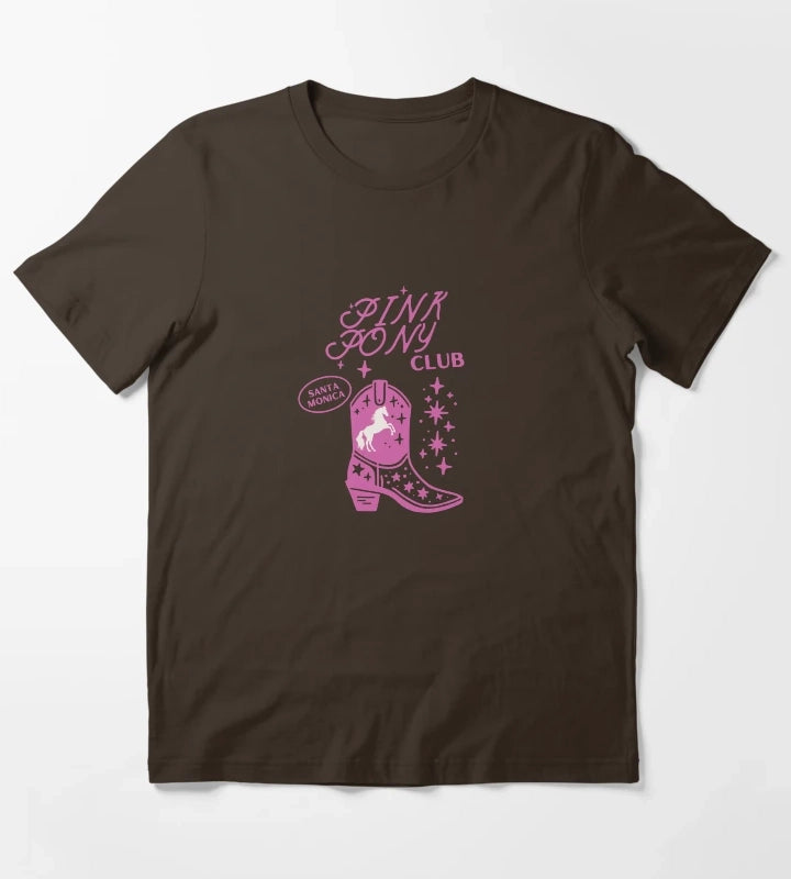 PINK PONY CLUB CHAPPELL T-Shirt Brown
