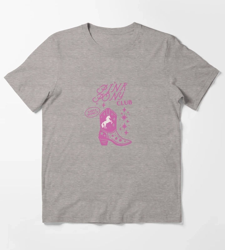 PINK PONY CLUB CHAPPELL T-Shirt Heather Grey