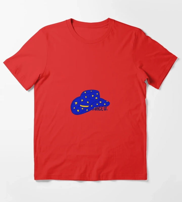 Pace University cowgirl hat T-Shirt Red