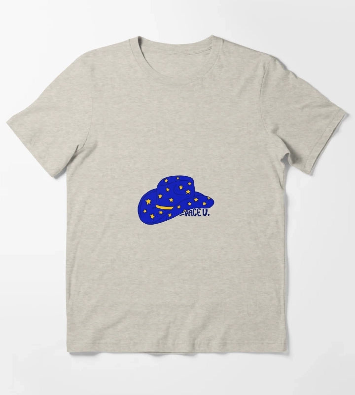 Pace University cowgirl hat T-Shirt Cream