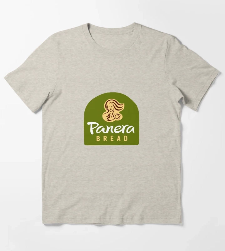 Panera Bread Bakery Cafe Green Logo T-Shirt Cream