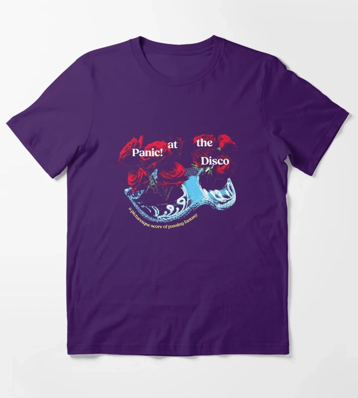 Panic At The Disco Rose Mask T-Shirt Purple