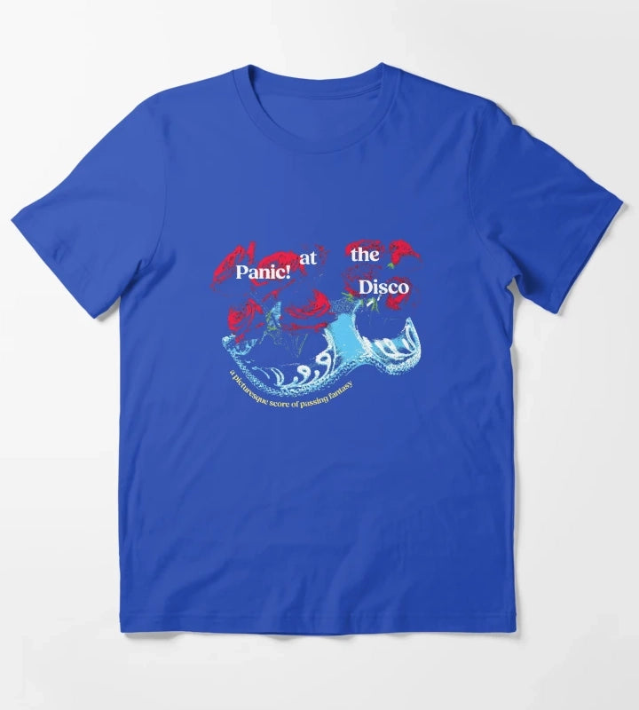 Panic At The Disco Rose Mask T-Shirt Blue