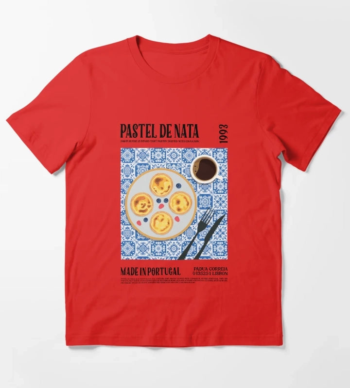 Pastel De Nata Wall Art T-Shirt Red