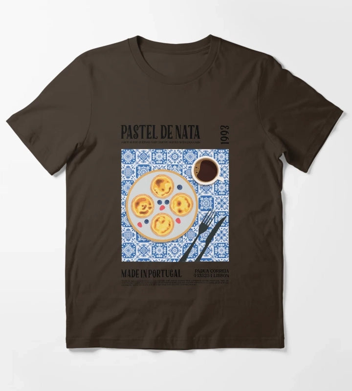 Pastel De Nata Wall Art T-Shirt Brown