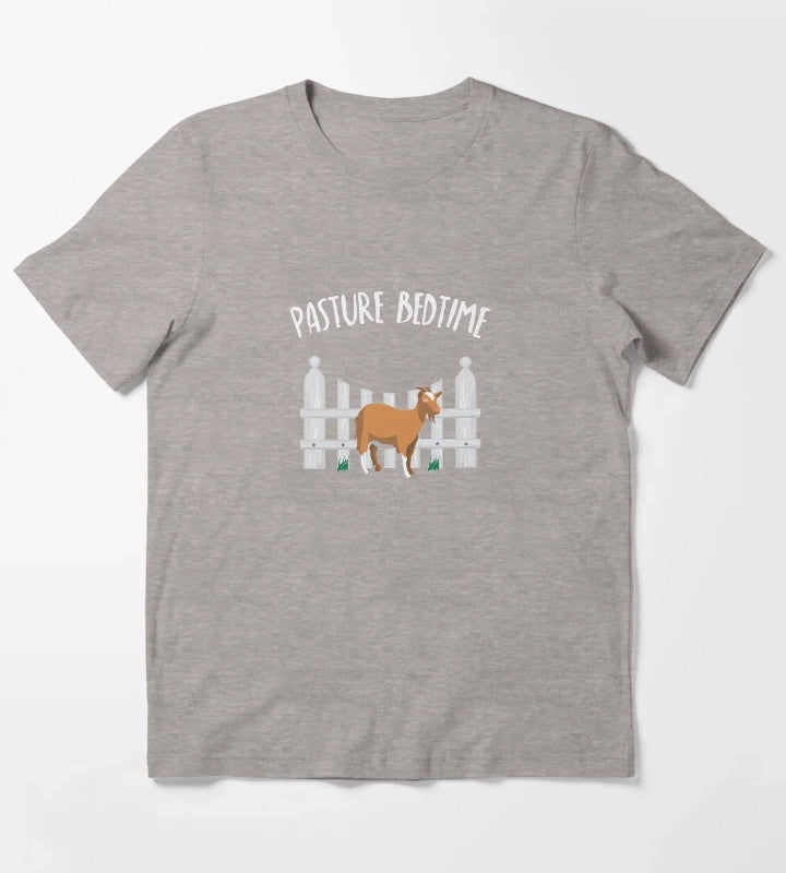 Pasture Bedtime Funny Cute Goat Pajamas PJ T-Shirt Heather Grey