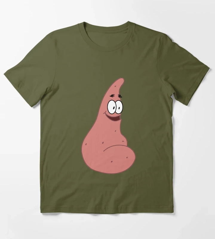 Patrick With No Arms Or Legs T-Shirt Olive Green