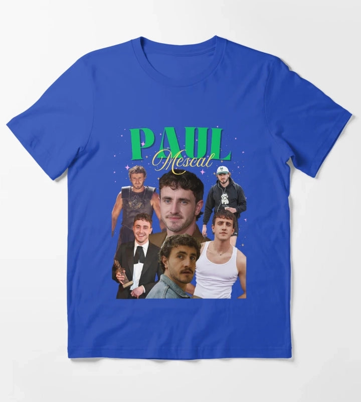 Paul Mescal Vintage TShirt T-Shirt Blue