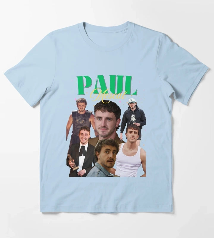 Paul Mescal Vintage TShirt T-Shirt Sky Blue