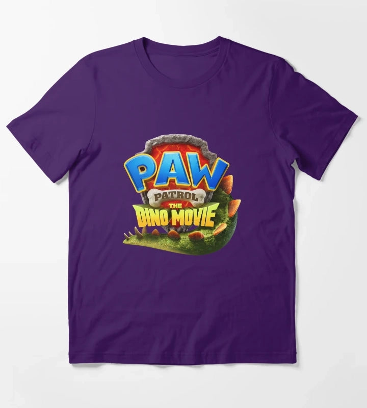 Paw Patrol The Dino Movie Adventure Logo T-Shirt Purple