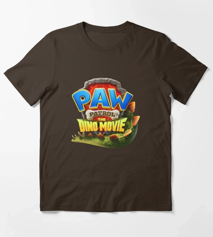Paw Patrol The Dino Movie Adventure Logo T-Shirt Brown