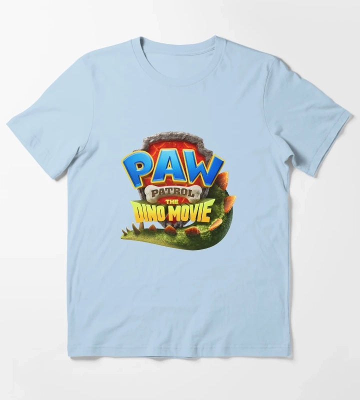 Paw Patrol The Dino Movie Adventure Logo T-Shirt Sky Blue