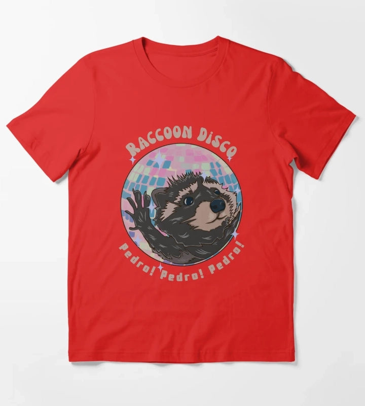 Pedro Raccoon Disco Pedro Pedro Pedro T-Shirt Red