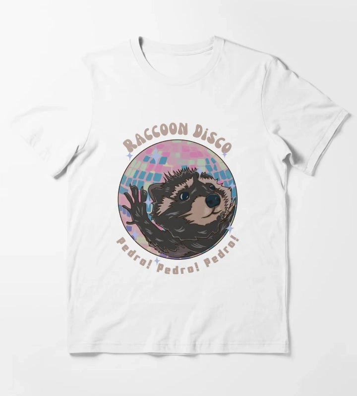 Pedro Raccoon Disco Pedro Pedro Pedro T-Shirt White