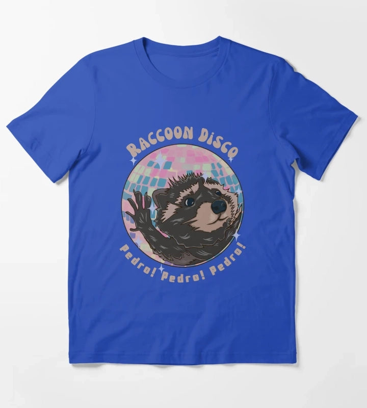 Pedro Raccoon Disco Pedro Pedro Pedro T-Shirt Blue
