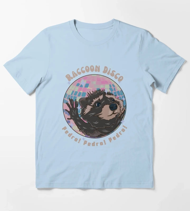 Pedro Raccoon Disco Pedro Pedro Pedro T-Shirt Sky Blue
