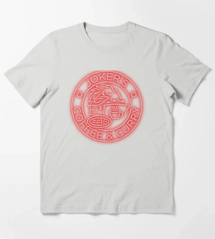 Persona 5 Jokers Coffee Curry Neon Ver T-Shirt Light Grey