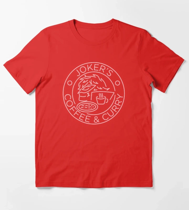 Persona 5 Jokers Coffee Curry Neon Ver T-Shirt Red