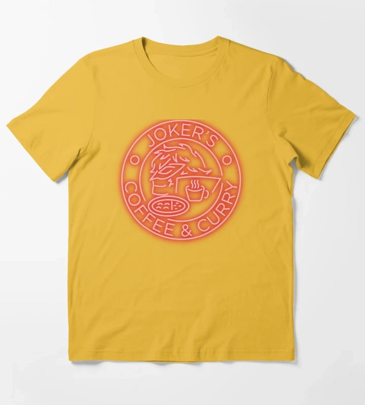 Persona 5 Jokers Coffee Curry Neon Ver T-Shirt Yellow