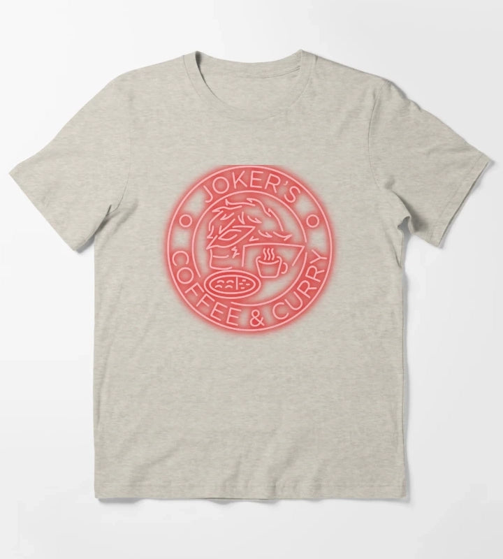 Persona 5 Jokers Coffee Curry Neon Ver T-Shirt Cream
