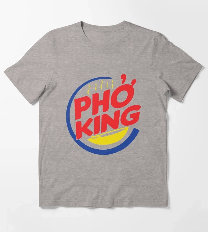 Pho Burger King Logo T-Shirt Heather Grey