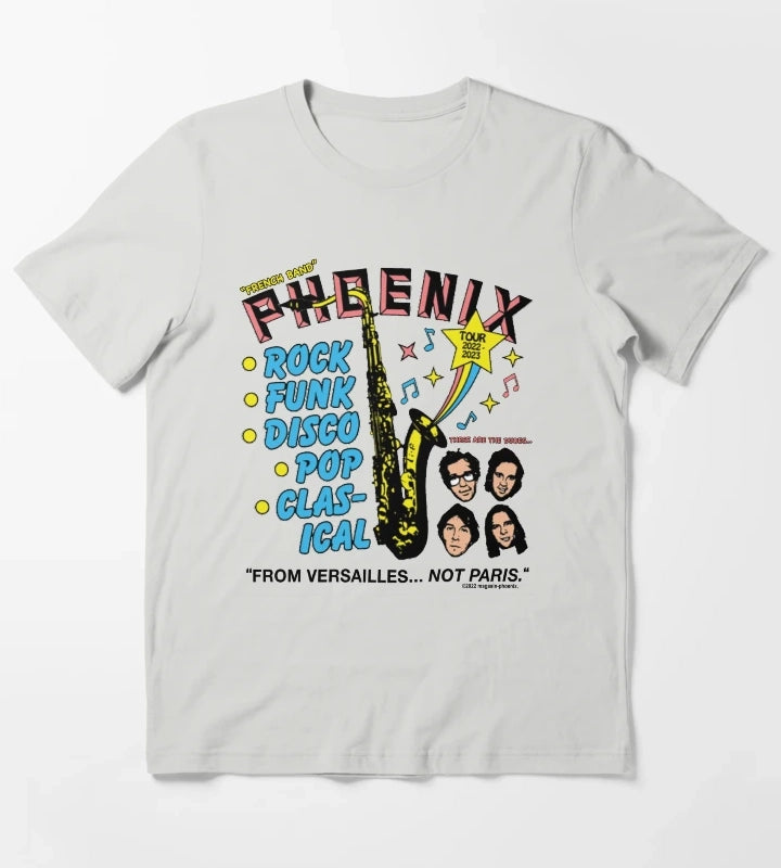 Phoenix French Band T-Shirt Light Grey