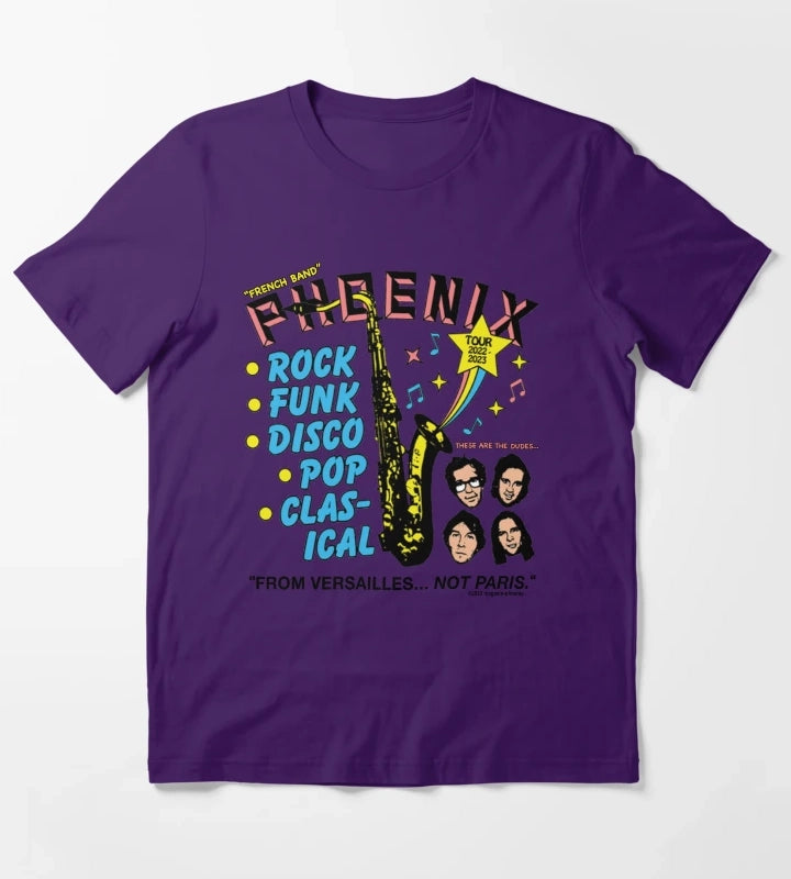 Phoenix French Band T-Shirt Purple