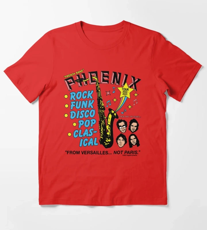 Phoenix French Band T-Shirt Red
