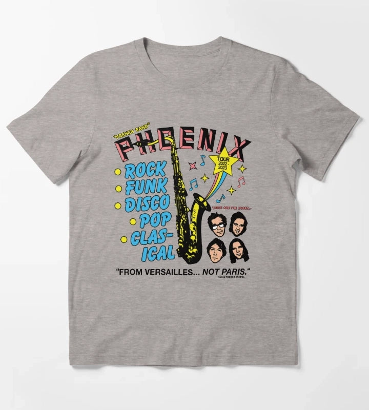 Phoenix French Band T-Shirt Heather Grey