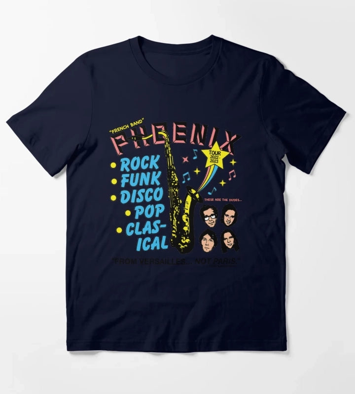 Phoenix French Band T-Shirt Navy