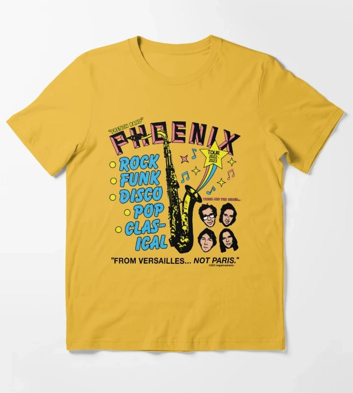 Phoenix French Band T-Shirt Yellow