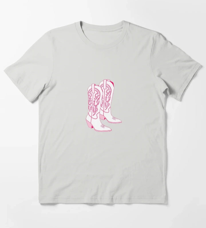 Pink Botas T-Shirt Light Grey