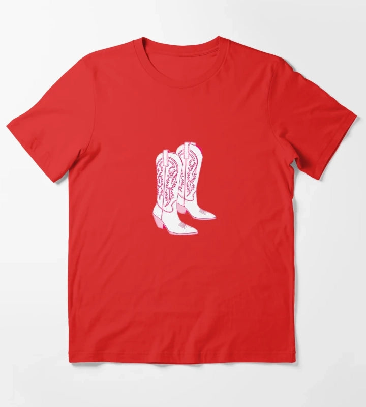 Pink Botas T-Shirt Red