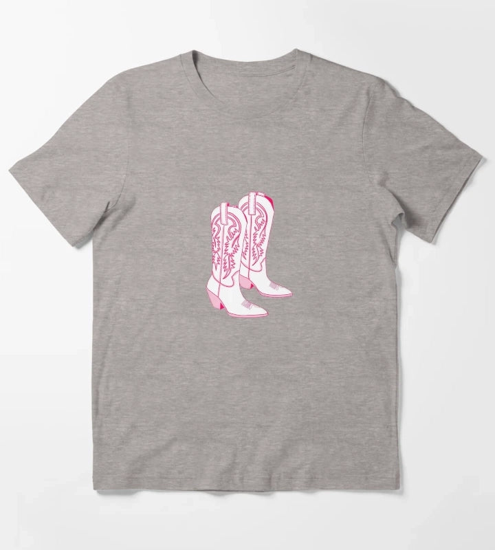 Pink Botas T-Shirt Heather Grey