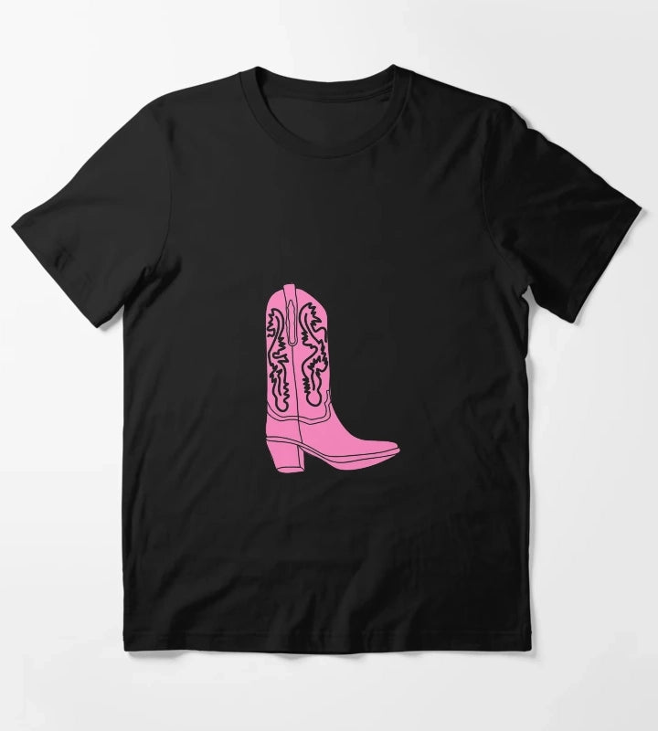 Pink Cowboy Cowgirl Boot T-Shirt