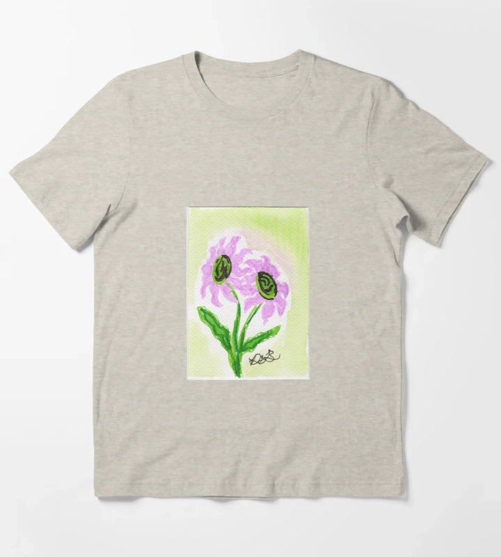 Pink Daisies T-Shirt Cream