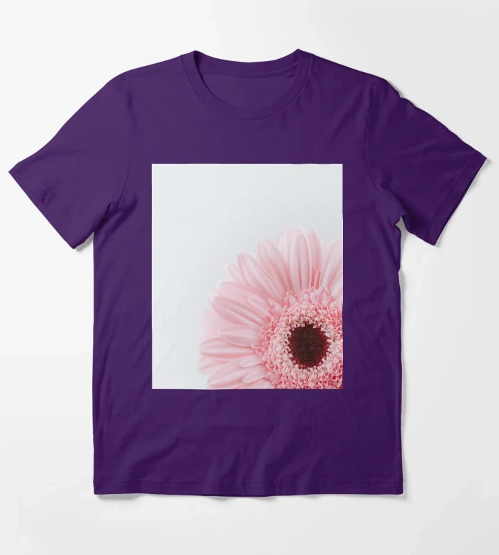 Pink Daisy Flower T-Shirt Purple