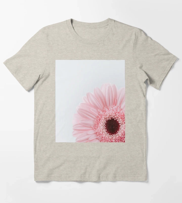 Pink Daisy Flower T-Shirt Cream