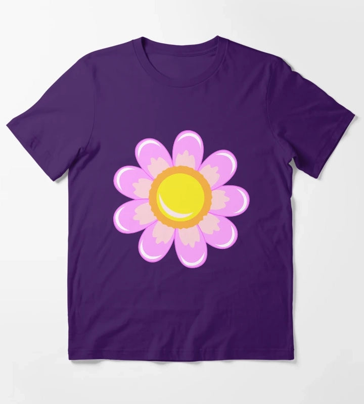 Pink Daisy T-Shirt Purple