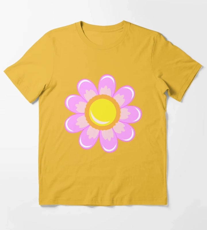 Pink Daisy T-Shirt Yellow
