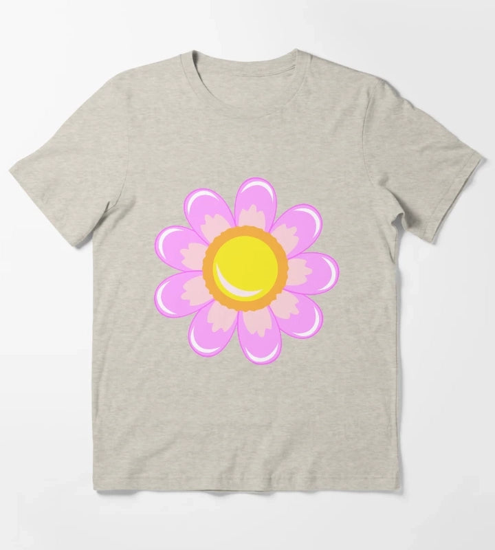 Pink Daisy T-Shirt Cream