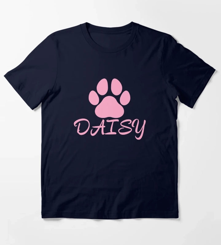 Pink Dog Name Daisy T-Shirt Navy