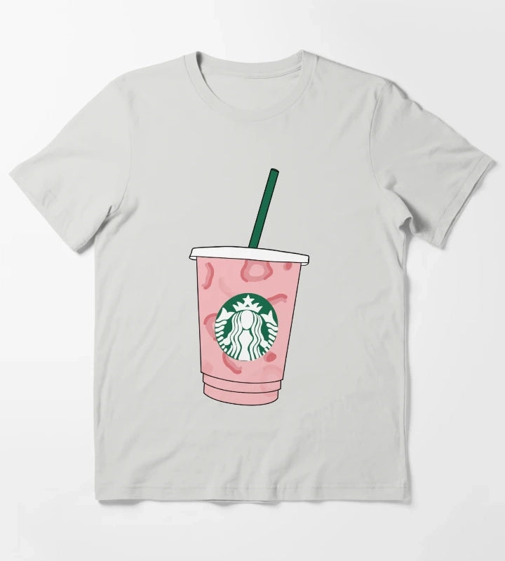 Pink Drink T-Shirt Light Grey