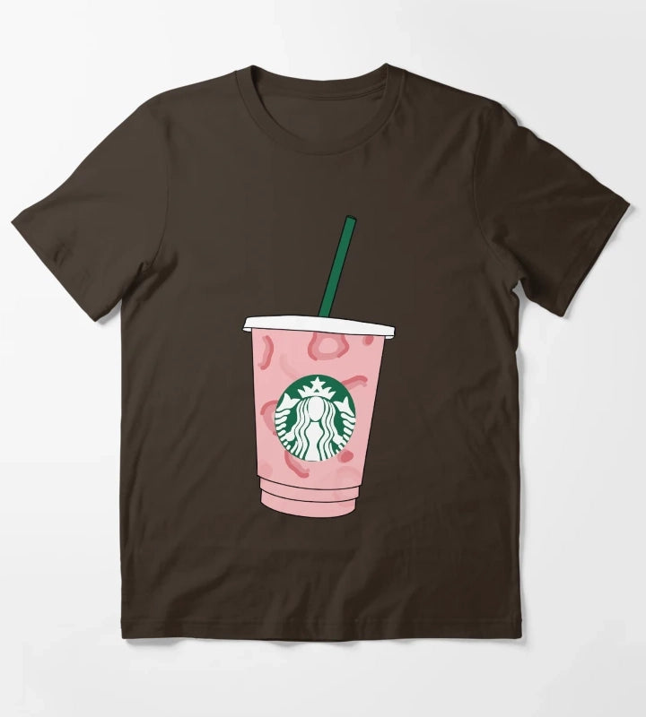 Pink Drink T-Shirt Brown