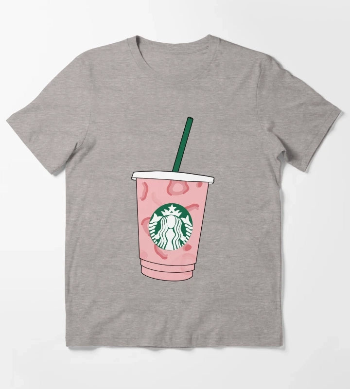 Pink Drink T-Shirt Heather Grey